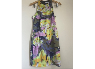 BEC & BRIDGE Floral Water Colour Look Sleeveless Dress Size 8 1