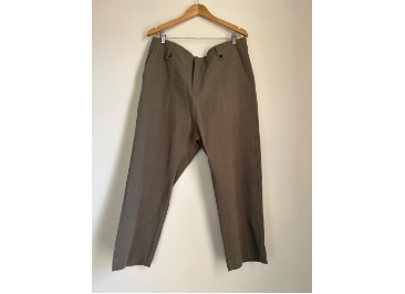 BOHEMIAN TRADERS Khaki Olive Linen Blend Pants with Pockets Size XL