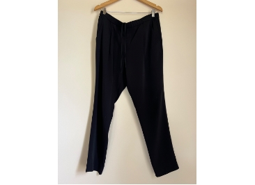 UNIQLO Black Light Weight Elastane Blend Tie Up Trousers Size XL