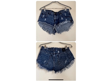 ONE TEASPOON Cut-off Distressed Denim Shorts Size 8 100% Cotton