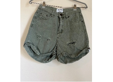 ONE X ONE TEASPOON Olive Distressed Shorts Size 24 Boho Chic