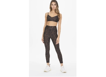 THE UPSIDE Signature Leopard Dance Pant Size Small Animal Print