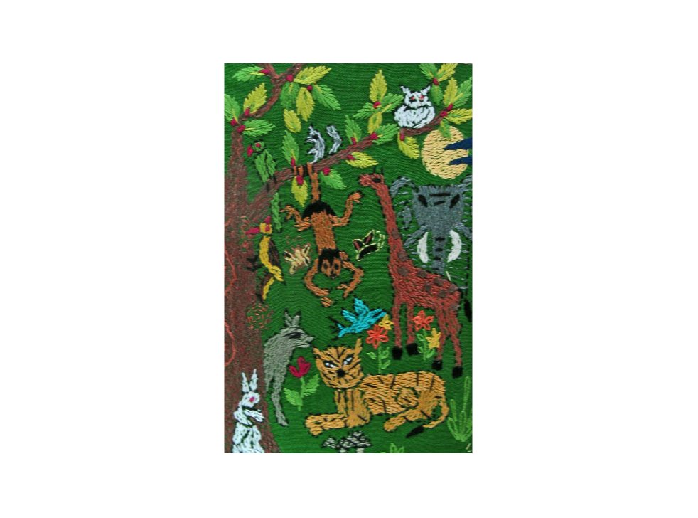 Embroidered Greeting Card - Jungle