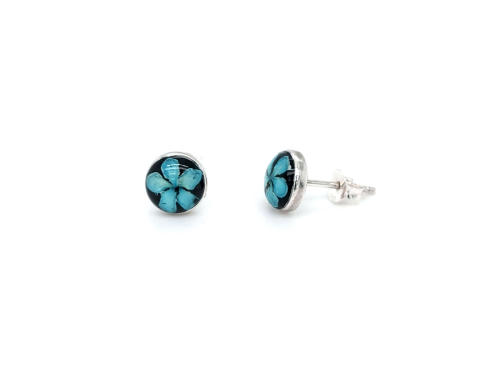 BOTANIGEM Petite Blue Onyx Stud Earrings