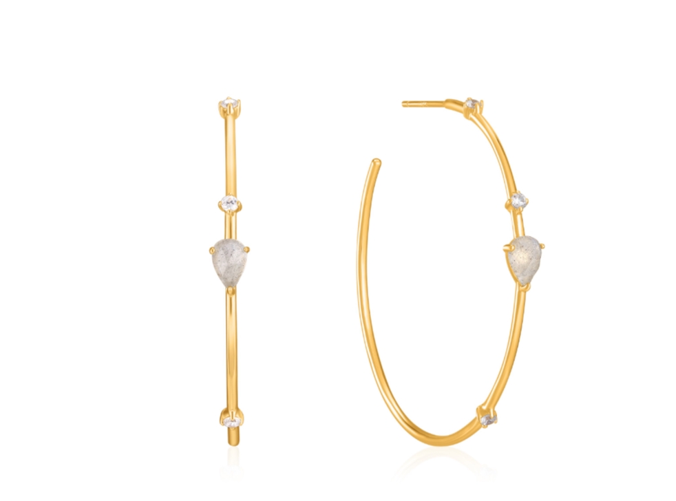 ANIA HAIE Gold Midnight Hoop Earrings