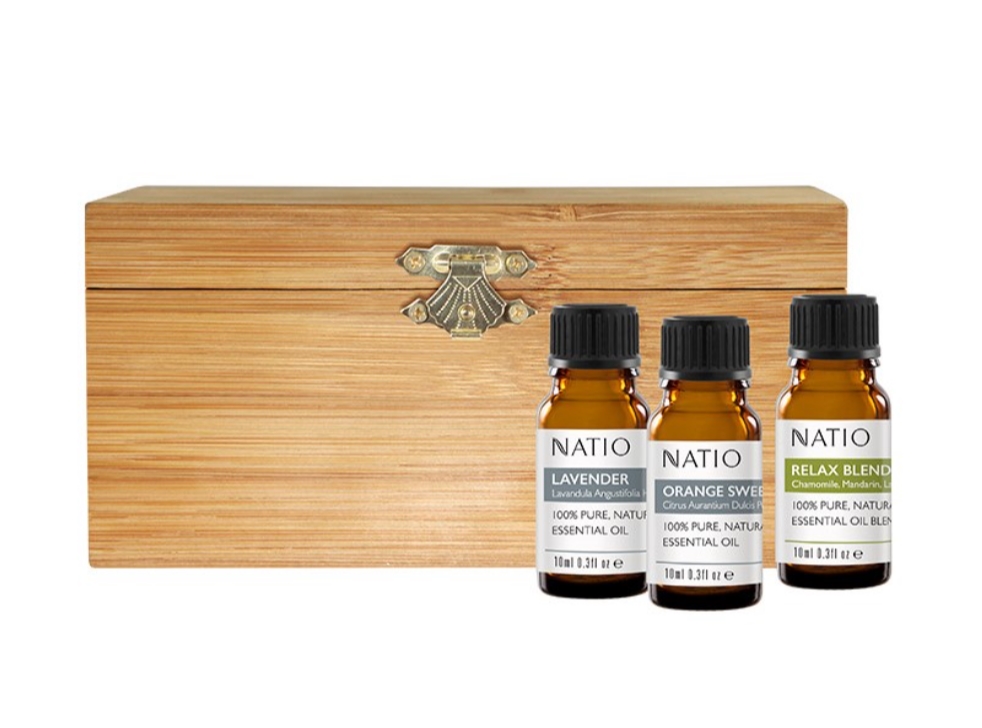 Natio Home Happiness Essential Oil keepsake box with 3 oils 1