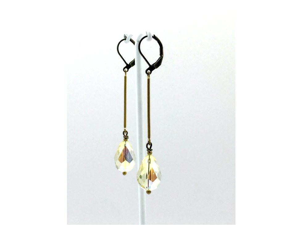 Beautiful Vintage Crystal Bead Earrings